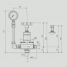 Krautzberger Materialdruckregler, mit Staurohr und Manometer, senkrecht, manuell Vilcomet